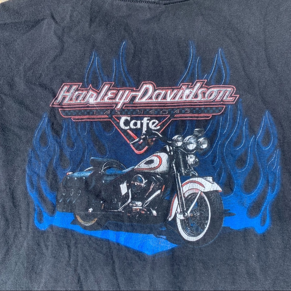 T-shirt Harley Davidson - Live Hard Ride Easy - Café Las Vegas - Gris Moyen - Taille M
